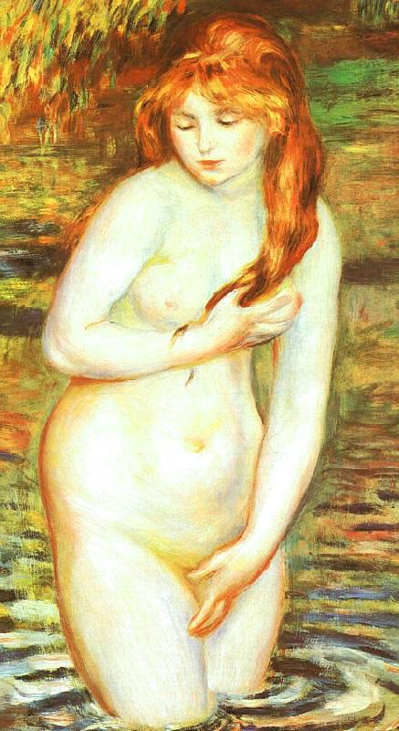 Young Woman Bathing, Pierre Renoir